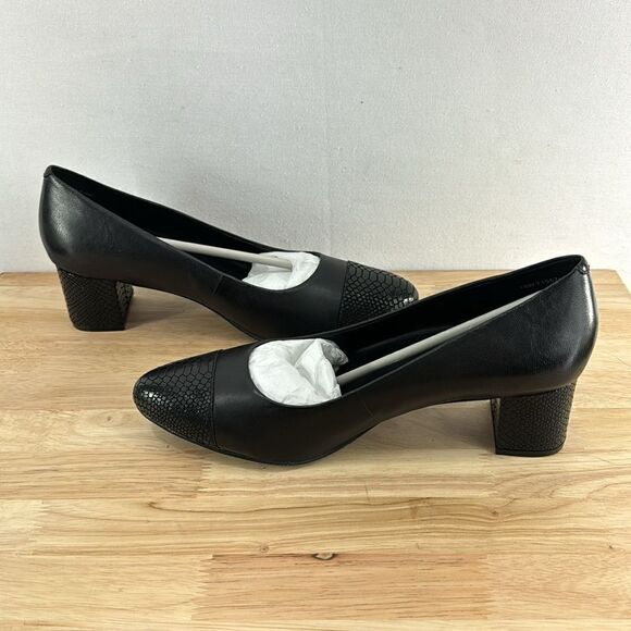 Trotter Kiki Pump- Black Snake Pattern- Size 10 Wide - NIB - Picture 5 of 10